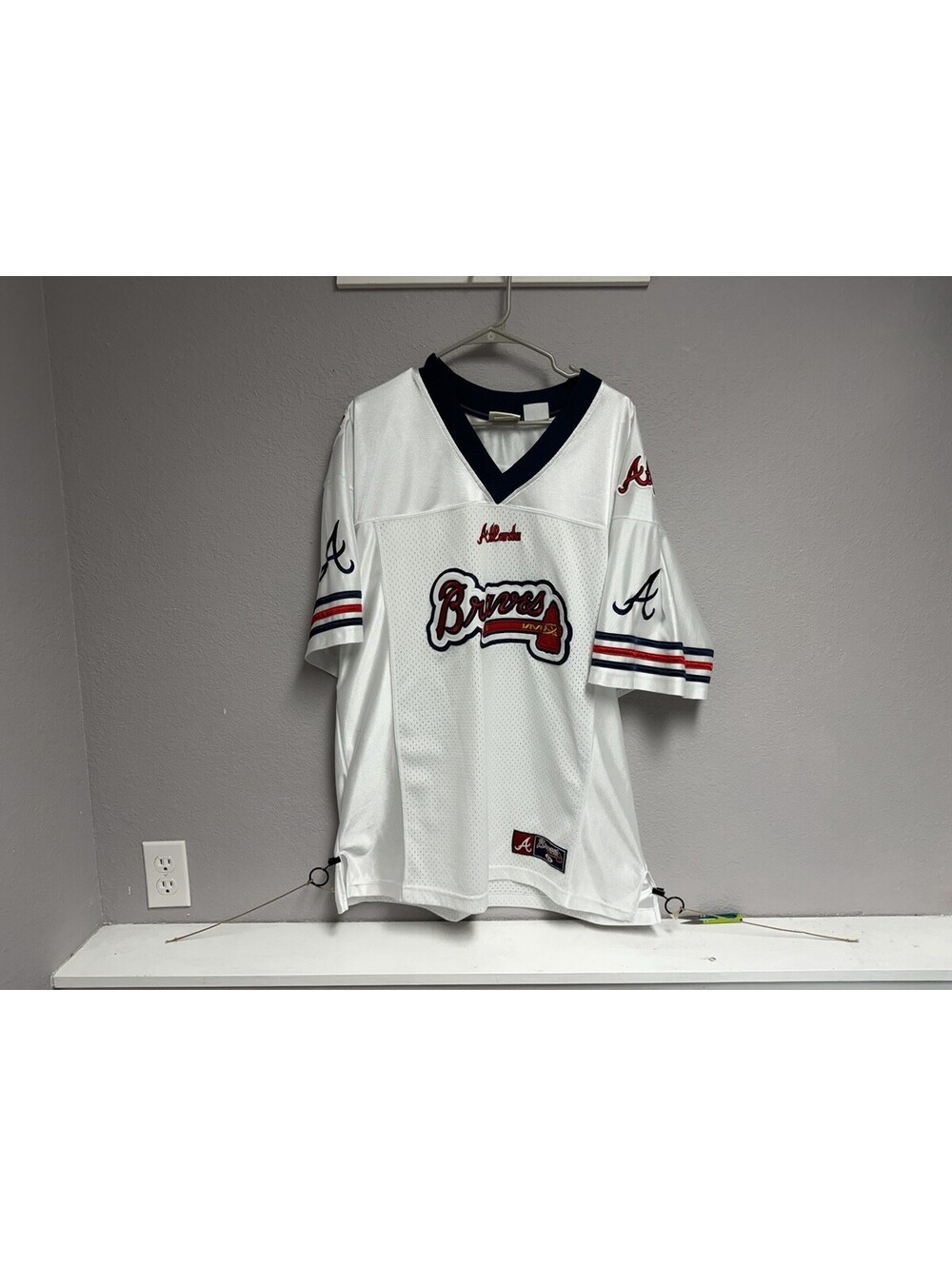 VTG Atlanta Braves MLB Football Jersey Stitched Lee Sport XL